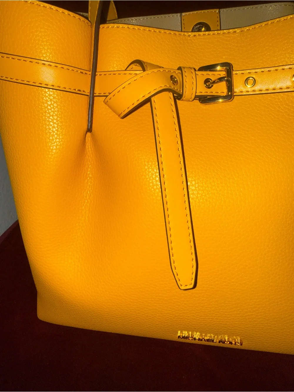 Michael Kors Emilia Goldenrod Pebbled Leather Tote and wallet set